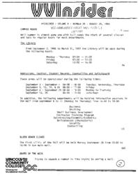 VVInsider Volume 4, Number 26, August 29, 1986