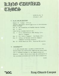 King Edward Times Volume 2, Number 72, February 3, 1977