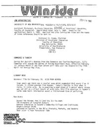 VVInsider Volume 3, Number 6, February 14, 1985