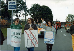 Library employees walking in the "Last Great Trek" ca. 1982