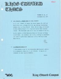 King Edward Times Volume 4, Number 25, September 23, 1977
