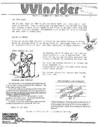 VVInsider Volume 4, Number 7, March 7, 1986
