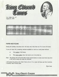 King Edward Times Volume 23, Number 115, August 2, 1990