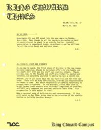 King Edward Times Volume 8, Number 37, March 30, 1983