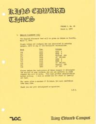 King Edward Times Volume 5, Number 45, March 2, 1979
