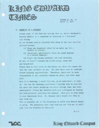King Edward Times Volume 2, Number 77, March 11, 1977