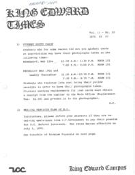 King Edward Times Volume 2, Number 35, May 7, 1976