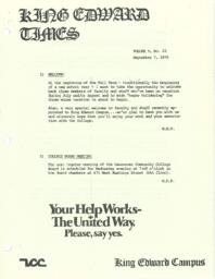 King Edward Times Volume 5, Number 23, September 7, 1979