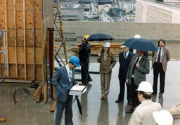 Group of people on a roof