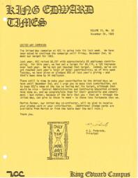King Edward Times, Volume 9, Number 30, November 24, 1983