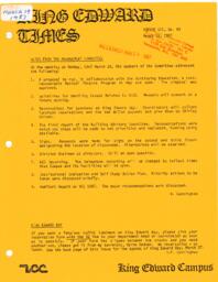 King Edward Times Volume 12, Number 49, March 19, 1987
