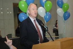 Dale Dorn at opening of Building B
