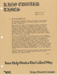 King Edward Times Volume 5, Number 20, August 17, 1979