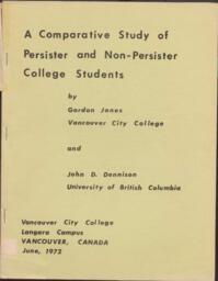 A comparative study of the persister and non-persister college students