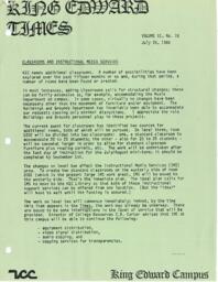 King Edward Times Volume 11, Number 16, July 25, 1985