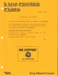 King Edward Times Volume 8, Special Edition, October 12, 1982