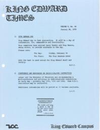 King Edward Times Volume 5, Number 40, January 26, 1979