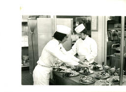 Student chefs prepare food