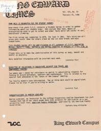 King Edward Times Volume 14, Number 45, February 25, 1988