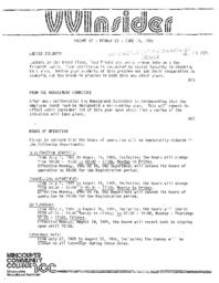 VVInsider Volume 3, Number 23, June 19, 1985