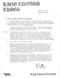 King Edward Times Volume 2, Number 28, February 27, 1976
