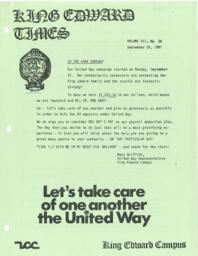 King Edward Times Volume 7, Number 24, September 25, 1981