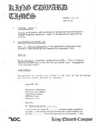 King Edward Times Volume 2, Number 53, September 10, 1976