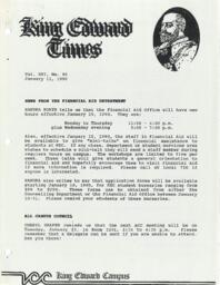 King Edward Times Volume 21, Number 90, January 11, 1990