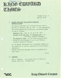 King Edward Times Volume 4, Number 8, May 20, 1977