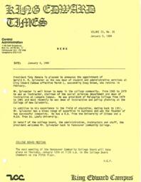King Edward Times Volume 9, Number 35, January 5, 1984