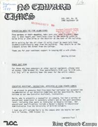 King Edward Times Volume 16, Number 25, September 29, 1988