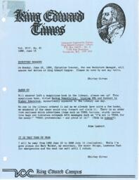 King Edward Times Volume 19, Number 61, June 15, 1989