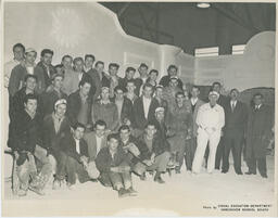 Plastering class photo, ca. 1956