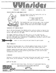 VVInsider Volume 4, Number 32a, October 24, 1986