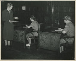 Nursing students taking tests