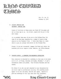 King Edward Times Volume 2, Number 11, October 17, 1975