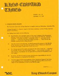 King Edward Times Volume 5, Number 24, September 14, 1979