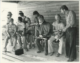 Construction students at the Van Borne/VCC Housing Project, ca. 1980