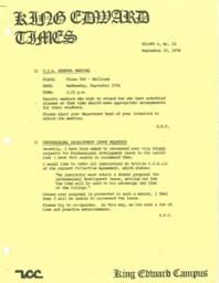 King Edward Times Volume 5, Number 23, September 15, 1978