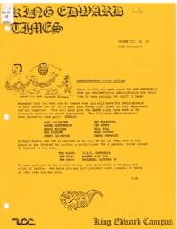 King Edward Times Volume 12, Number 28, October 9, 1986