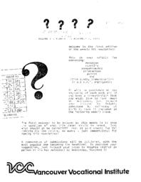 VVInsider Volume 1, Number 1, November 4, 1983