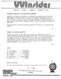 VVInsider Volume 4, Number 33, November 10, 1986