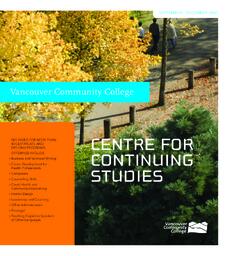 2007 Fall VCC Centre for Continuing Studies Calendar