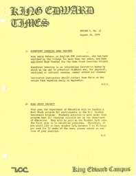 King Edward Times Volume 5, Number 21, August 24, 1979