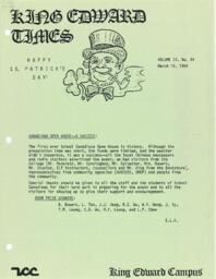 King Edward Times Volume 9, Number 44, March 15, 1984
