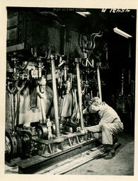 Person working on machine