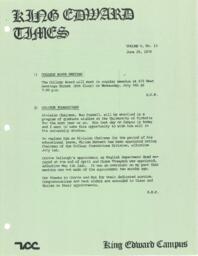 King Edward Times Volume 5, Number 13, June 29, 1979