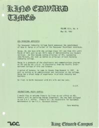 King Edward Times Volume 8, Number 8, May 20, 1982