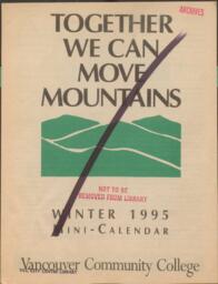 Winter 1995 Vancouver Community College Mini - Calendar