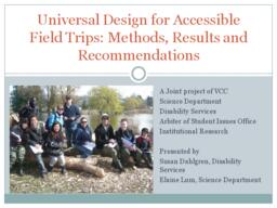 Universal design for accessible fieldtrips: Methods, results and recommendations